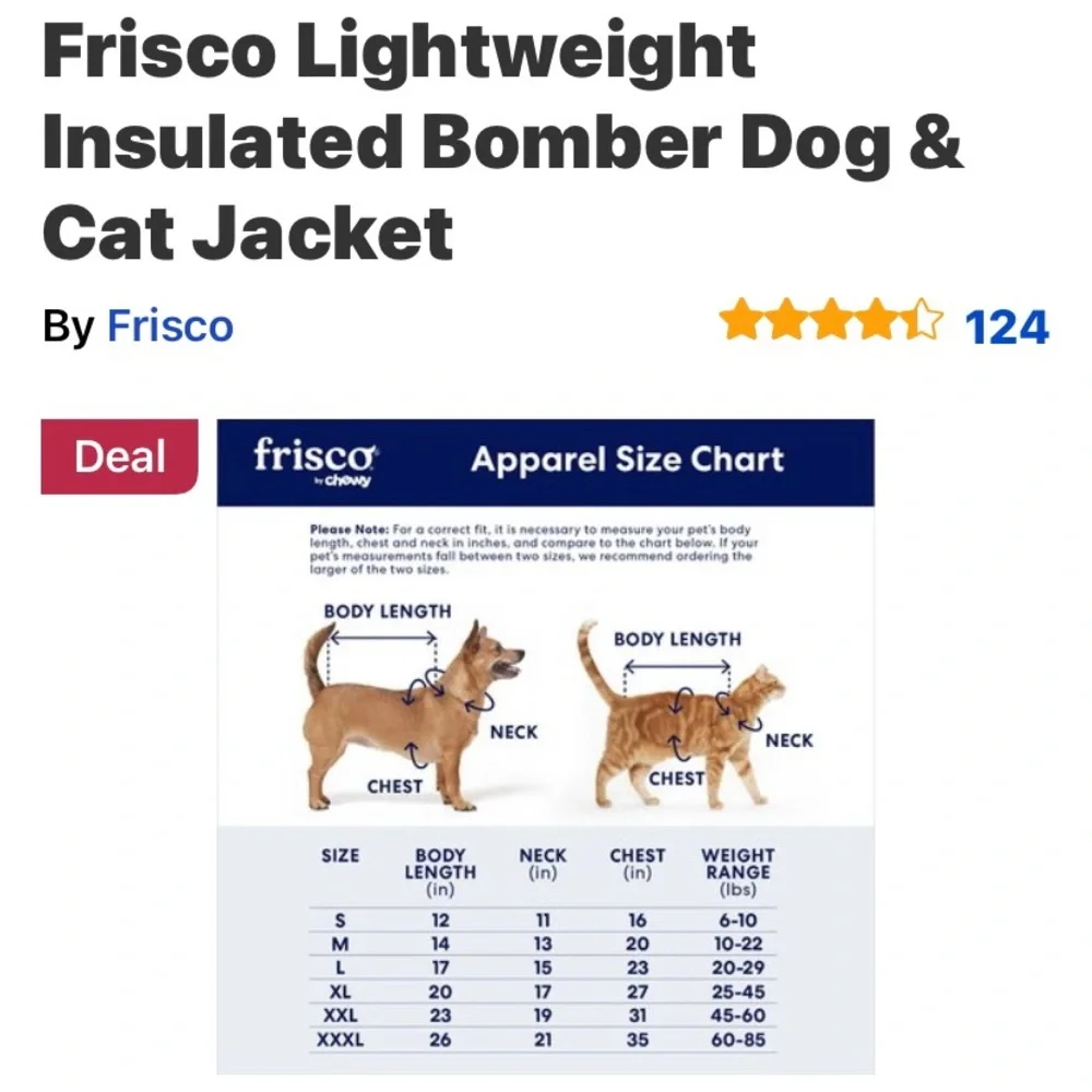 Lightweight bomber‎ dog coat, large